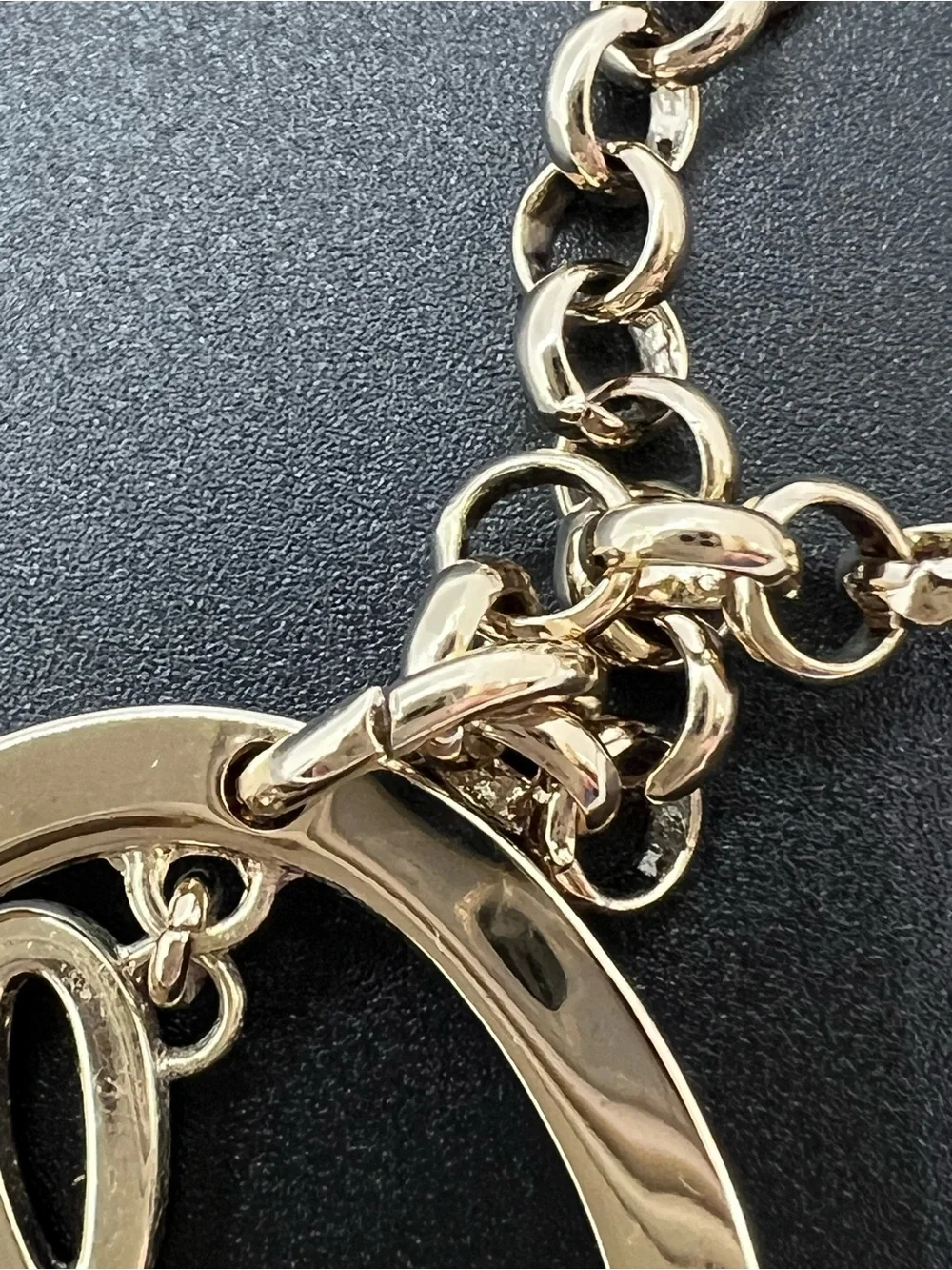 agnès b. Gold Heart Pink Crystal Bag Charm Keychain Signature b Logo